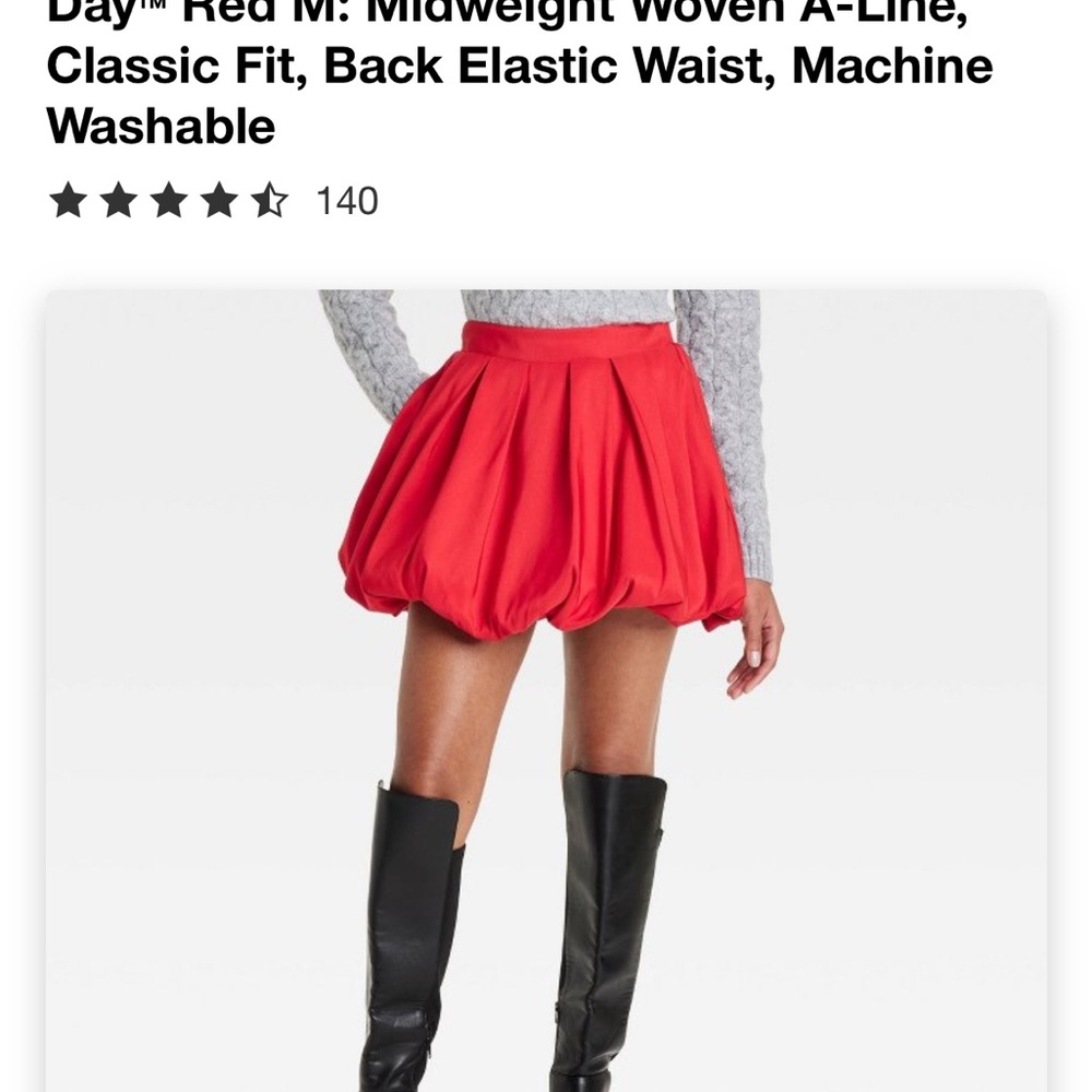 Vibrant Red Ruched Bubble Mini Skirt for Night Out